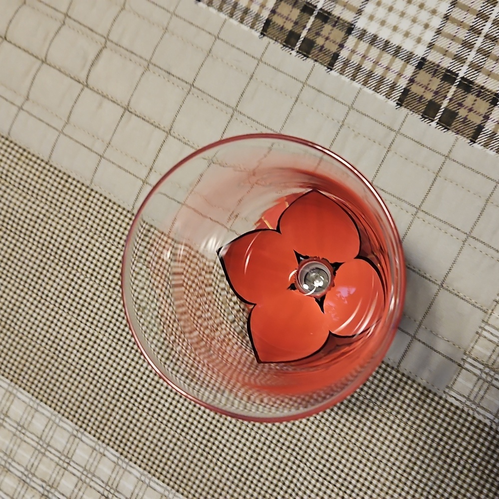 AMBER ROSE by NANETTE VACHER for AMBIANCE COLLECTION RARE GLASSWARE ICED TEA - Picture 4 of 9